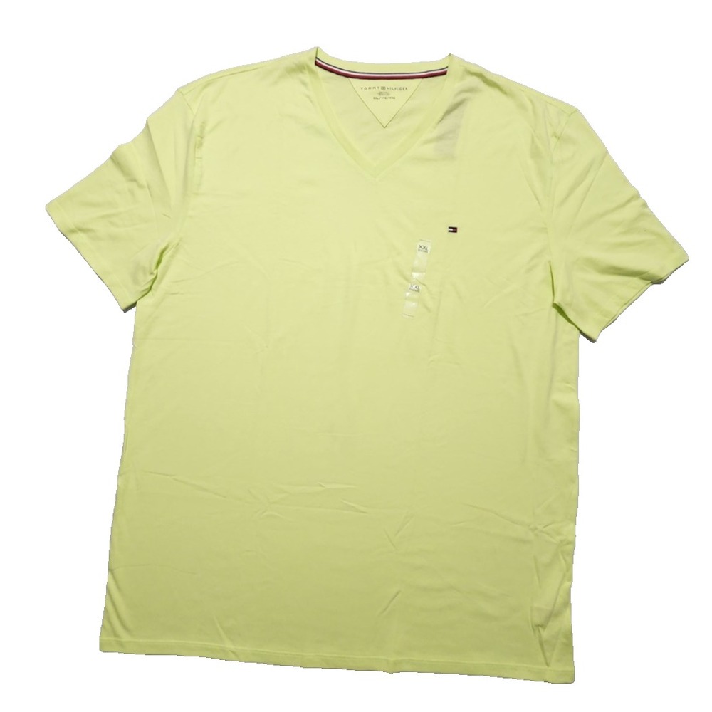 Tommy Hilfiger Men's T-shirt V-neck‎ Core Flag Size XXL New